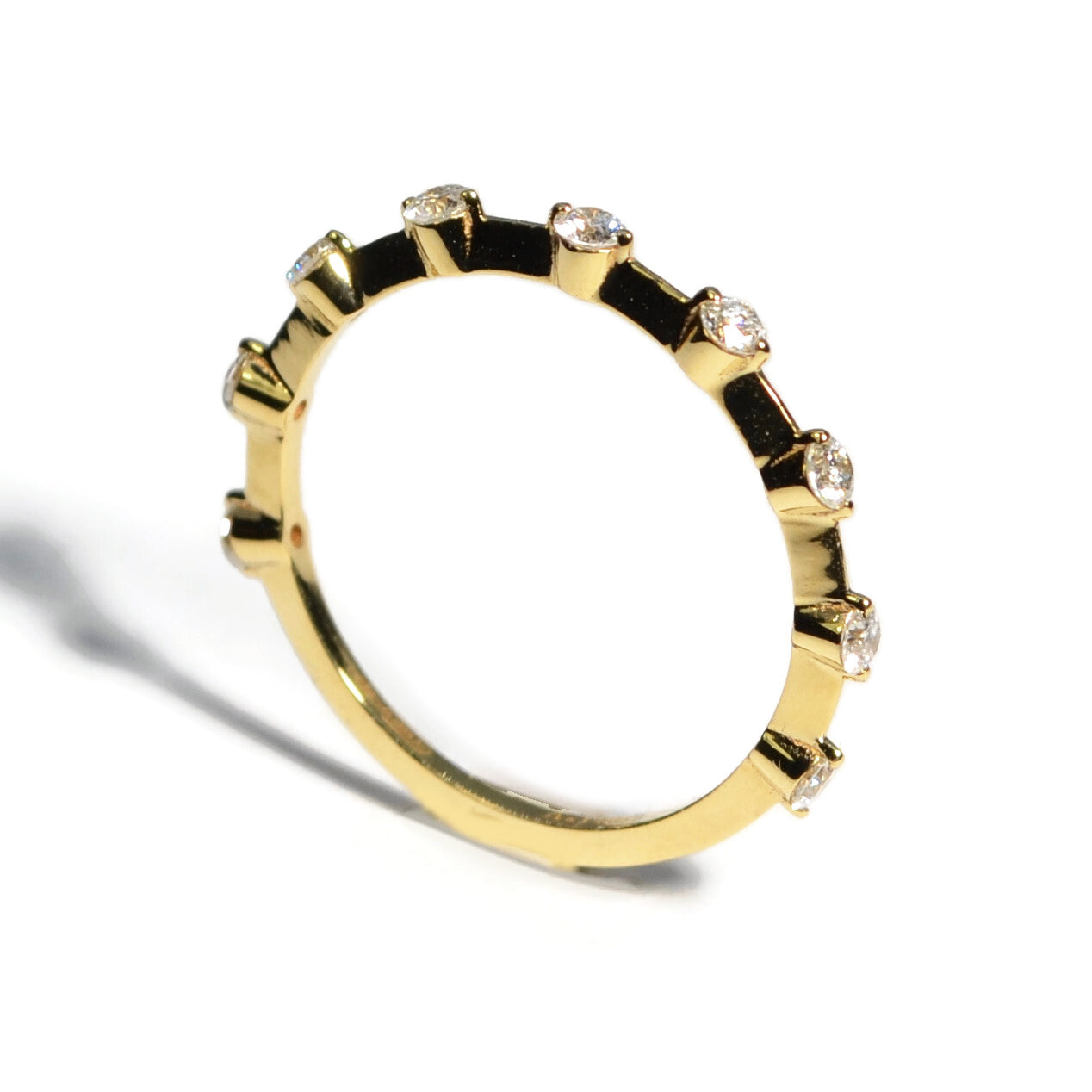 A & Furst - Band Ring with Diamonds, 18k Yellow Gold