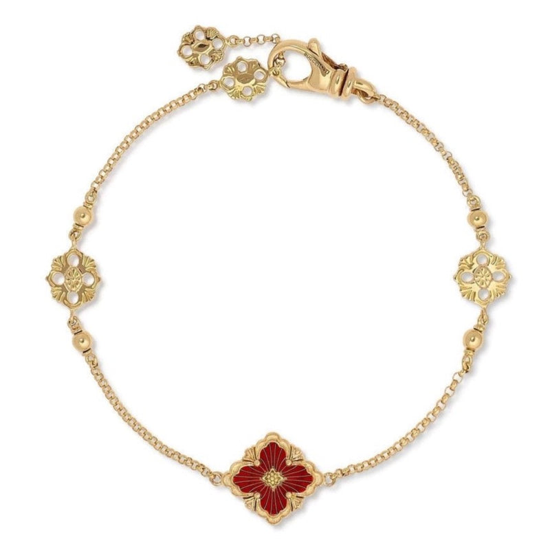 Buccellati - Opera Tulle - Bracelet with Cathedral Red Enamel, 18k Yel ...