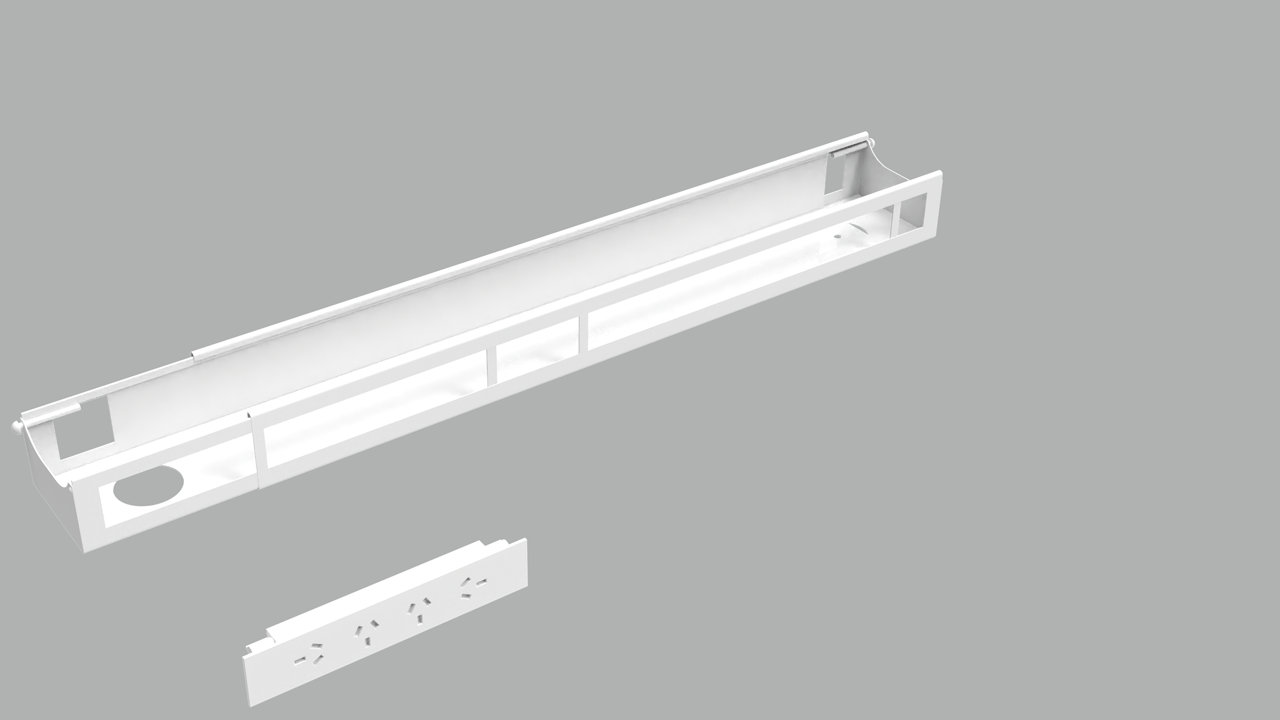 Fully modular Desky Dual Cable Management