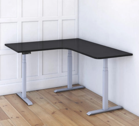 home office L-shaped standing desk