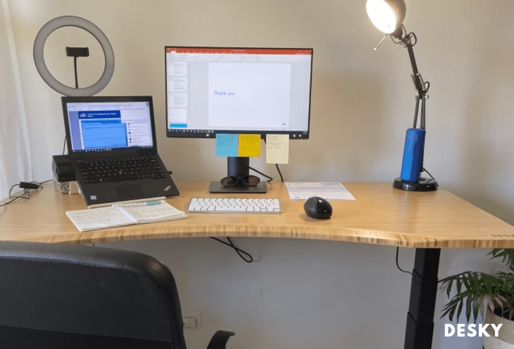 Optimal height sit-stand desk