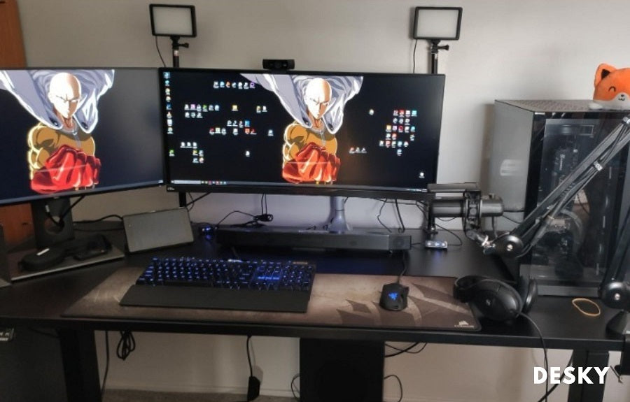 Desky alpha dual sit stand gaming desk