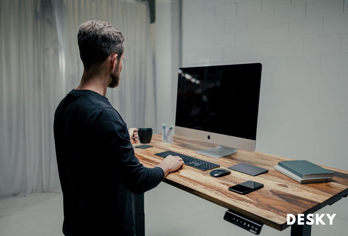 standing while working at a standing desk