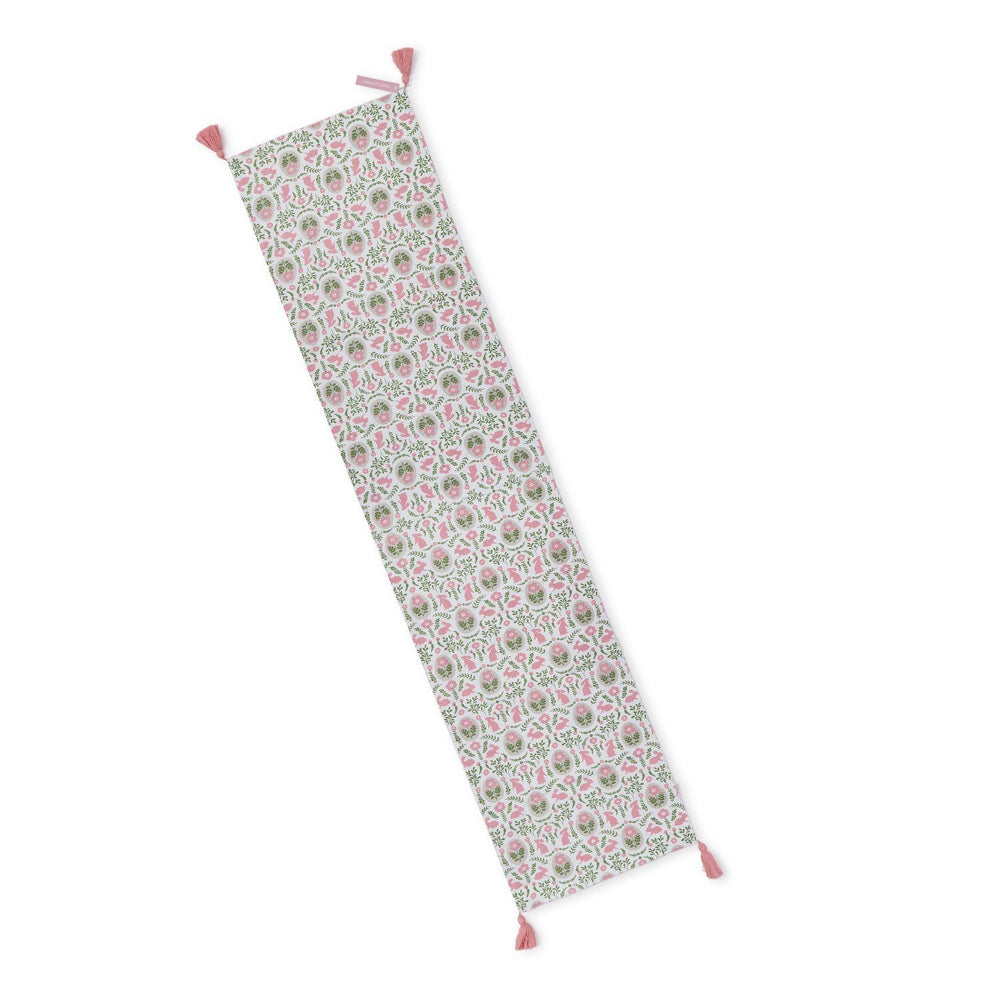 Two's Company Spring Soiree Table Runner with Tassel Accent