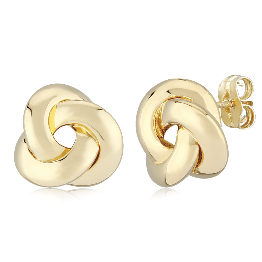 14k Yellow Gold Love Knot Stud Earrings Smyth Jewelers