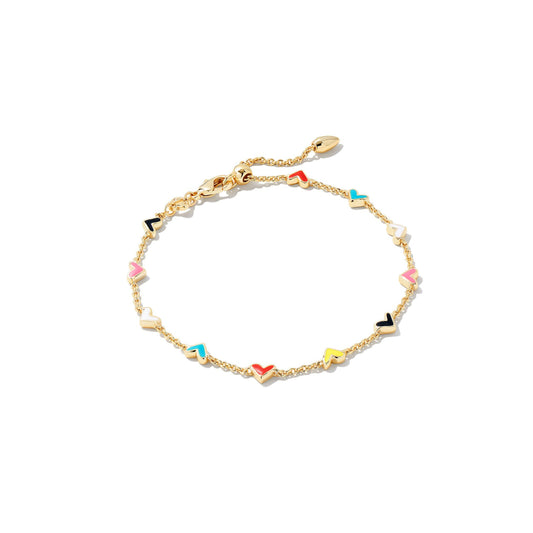 Kendra Scott Haven Gold Heart Delicate Chain Bracelet