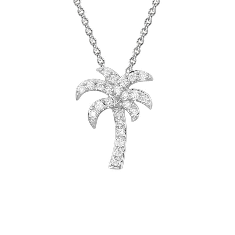 diamond palm tree pendant