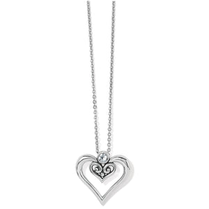 brighton diamond heart necklace