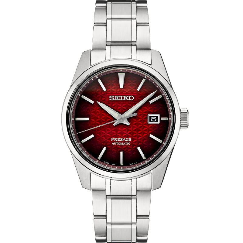 Seiko Presage Sharp-Edge Series 30mm Automatic, Red Dial – Smyth Jewelers