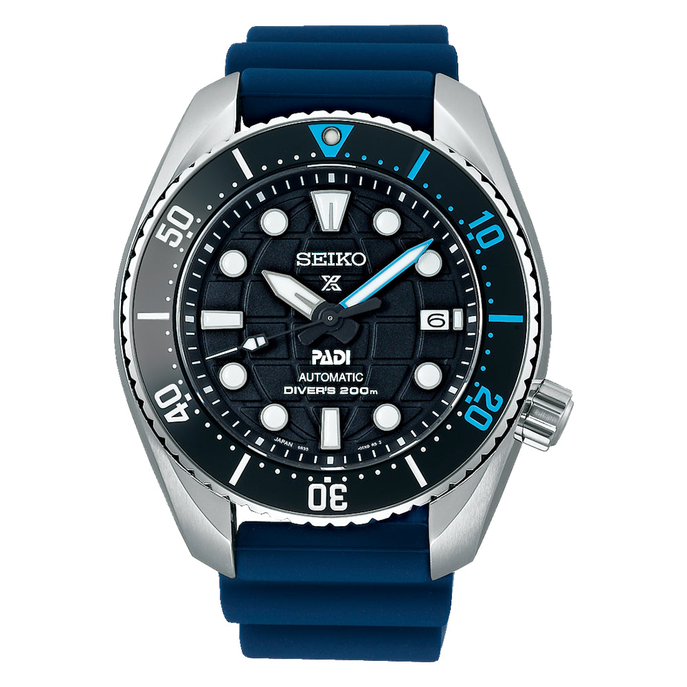 Seiko Prospex 45mm Automatic Diver PADI Special Edition Black/Blue SPB –  Smyth Jewelers