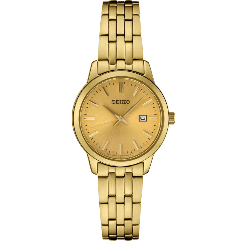 Seiko Essentials Collection 30mm Quartz Champagne/Yellow – Smyth Jewelers