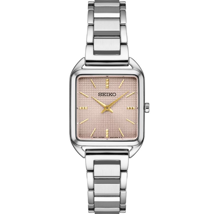 Seiko Essentials Ladies SS Quartz Watch Mauve Pink Dial SWR077 – Smyth  Jewelers