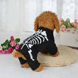 Halloween Skeleton Dog Costume Decorative Pet Clothes Pet Halloween Costume for Festival Puppy Kitten Holiday Party Dogs Cats - WagginWonders