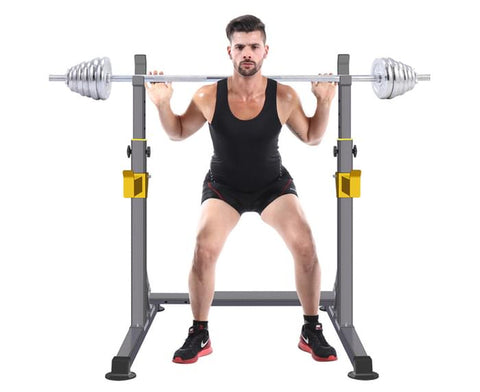 Image of Home Gym Equipment Adjustable Squat Rack With Dip Bars