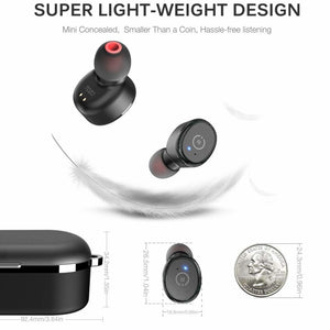 TOZO T10 TWS Bluetooth 5.0 Earbuds True Wireless Stereo Headphones IPX8 Waterproof in-Ear Wireless Charging Case Built-in Mic Headset Premium Sound with Deep Bass for Running Sport
