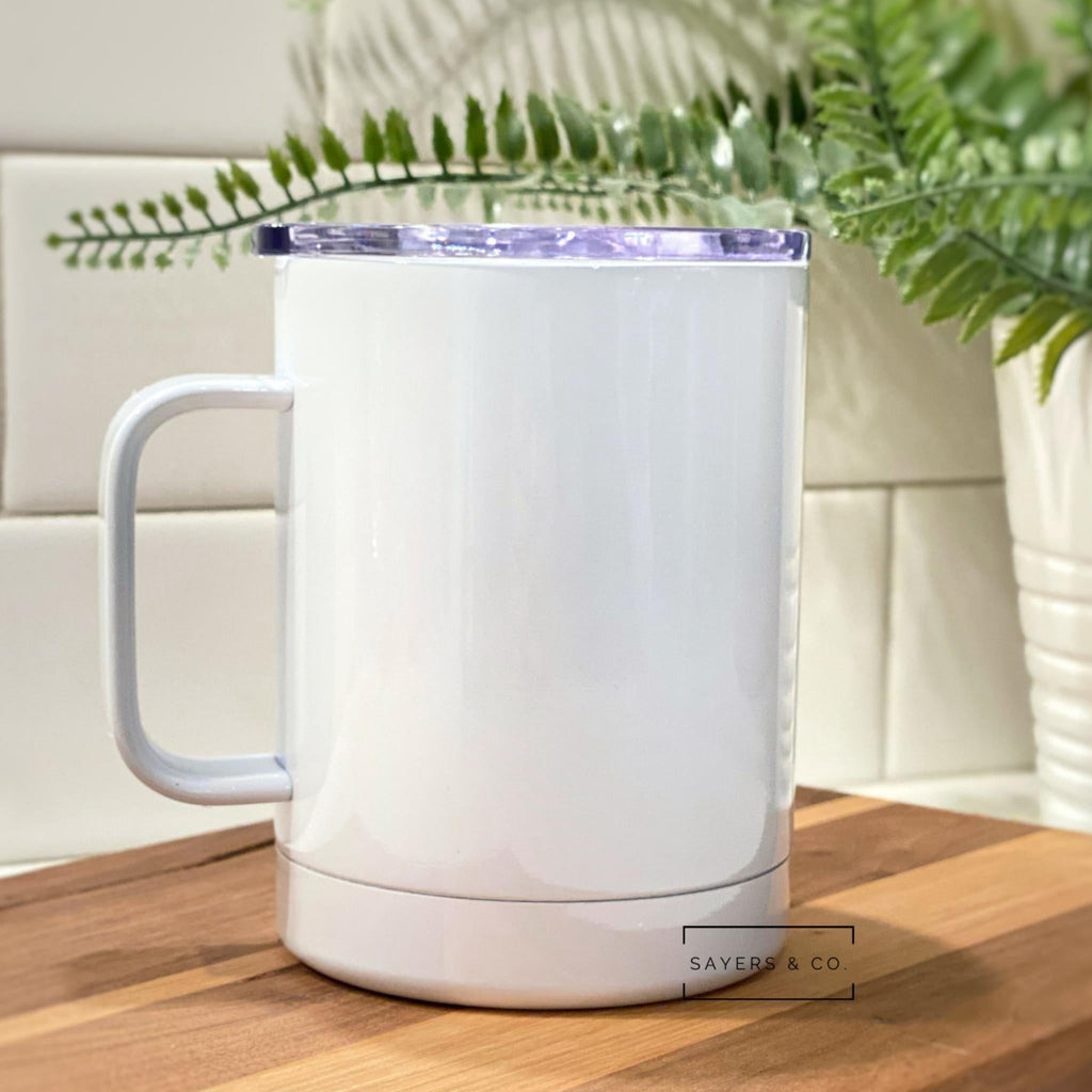 10 oz. Glass Mug with Handle Sublimation Blank
