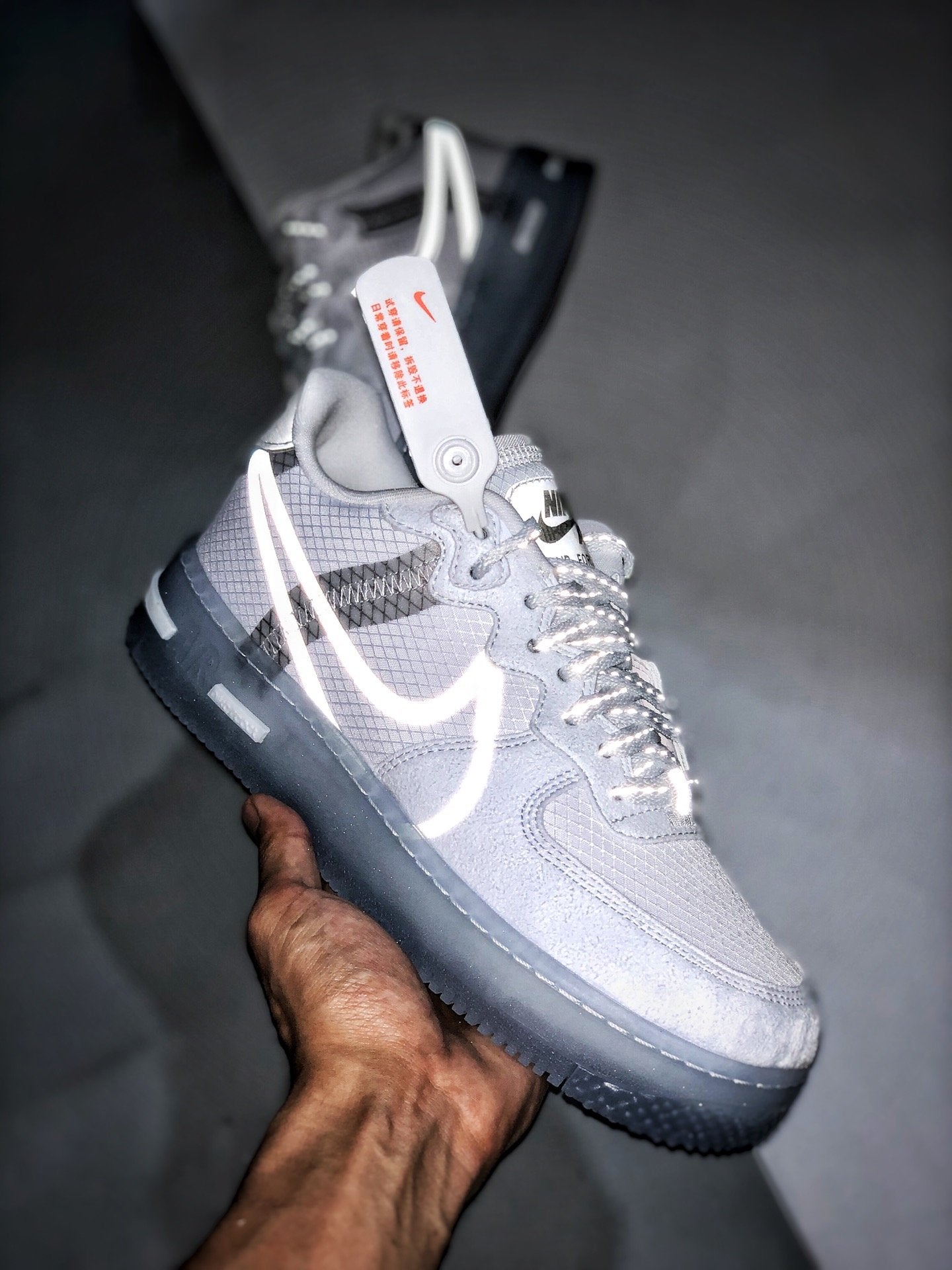 tênis nike air force 1 react light bone