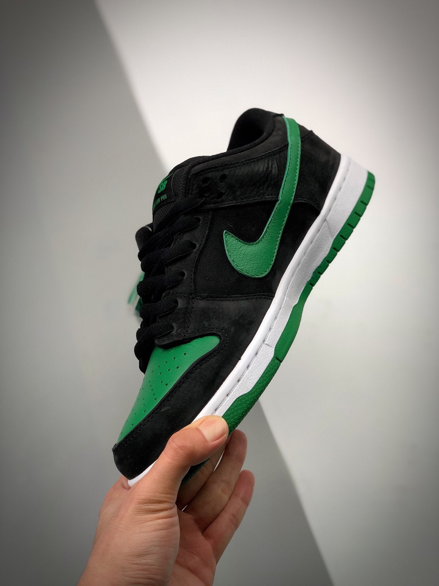 nike sb dunk low pro j pack black pine green