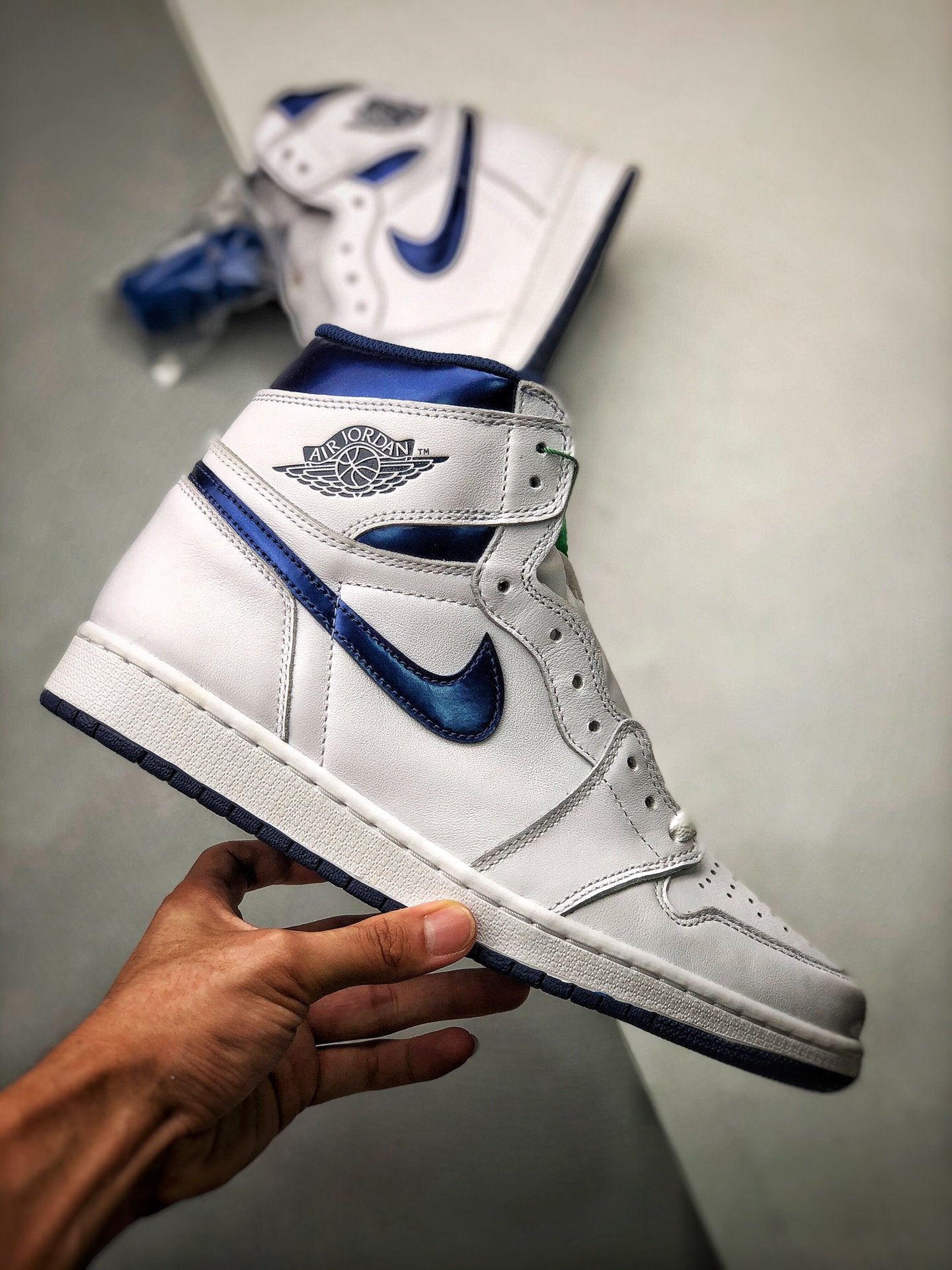 nike air jordan 1 retro high og metallic navy