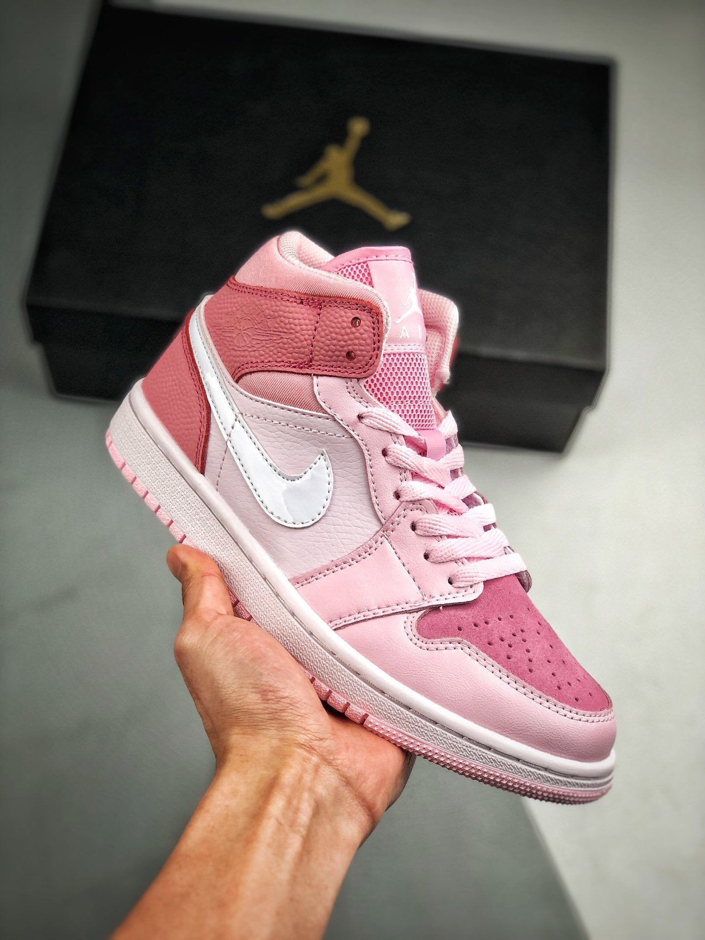 fake digital pink jordan 1