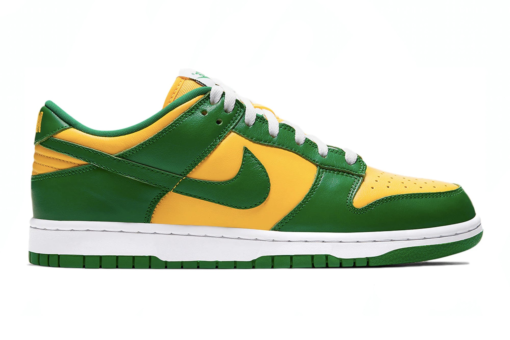 nike dunk low yellow and green