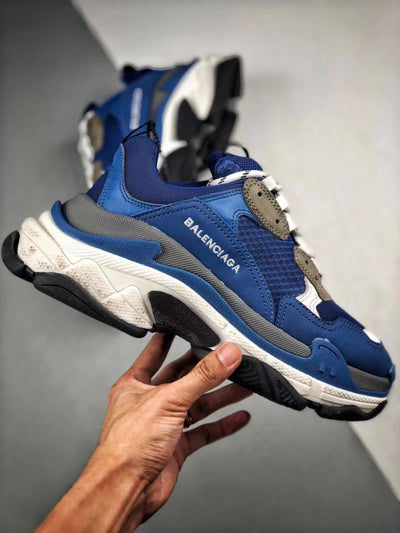 balenciaga triple s cool blue grey