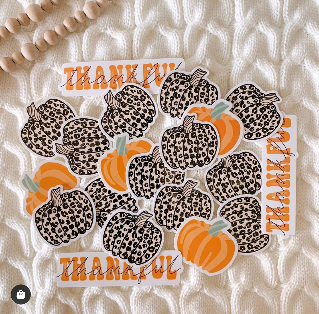Fall Halloween pumpkin sticker design