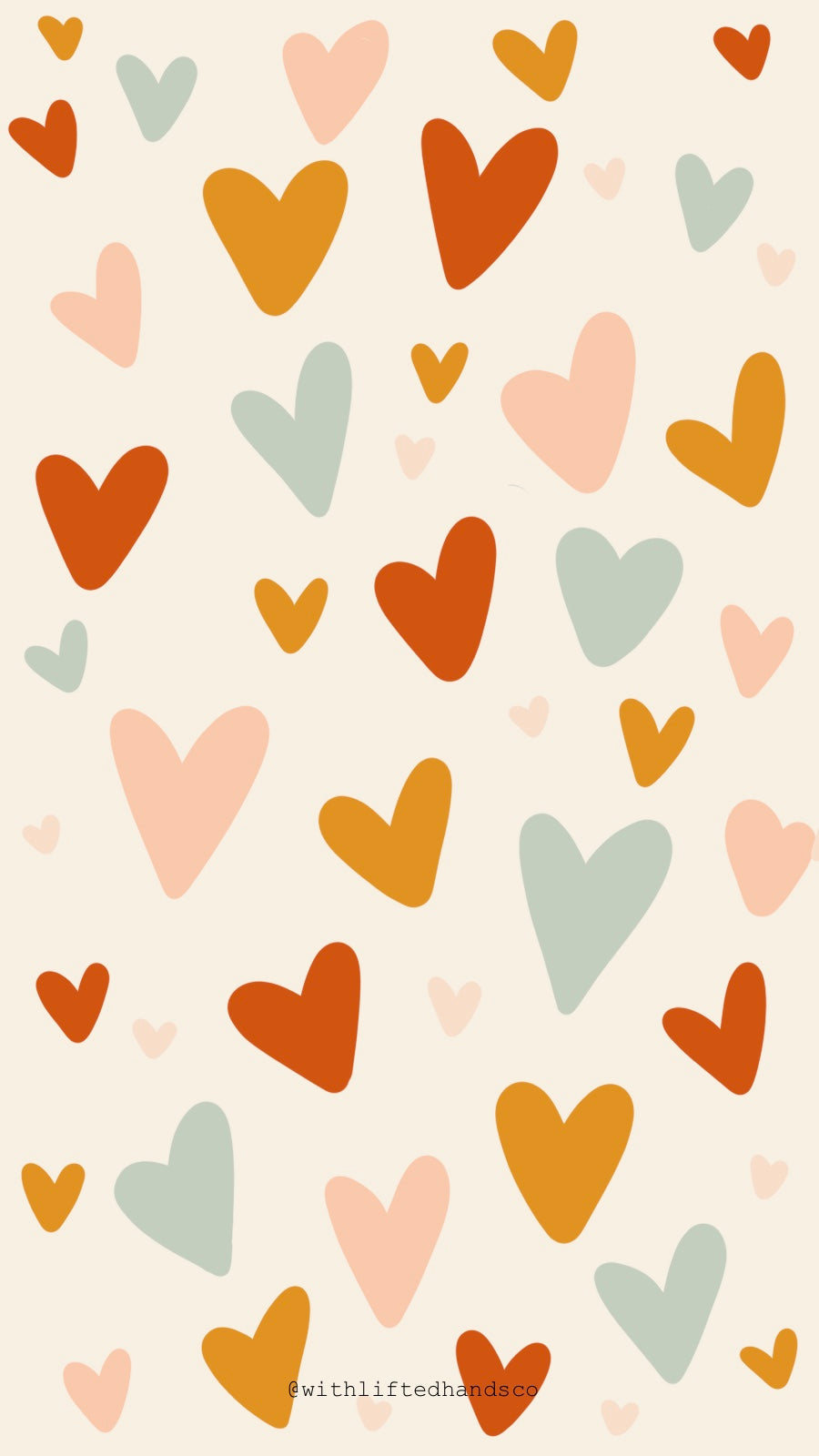 Cute phone wallpaper colorful hearts