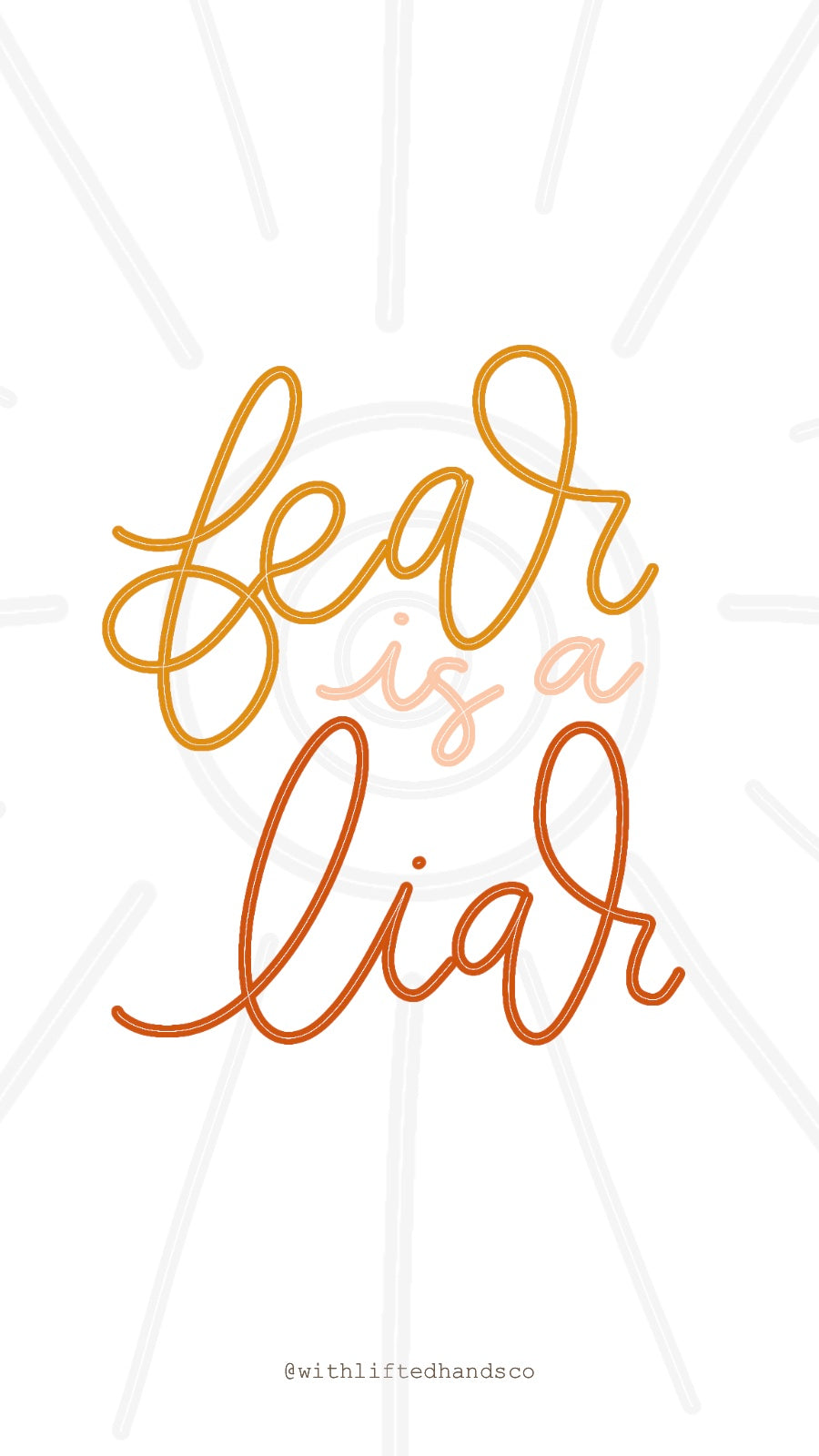 Fear is a liar Christian handlettered quote 