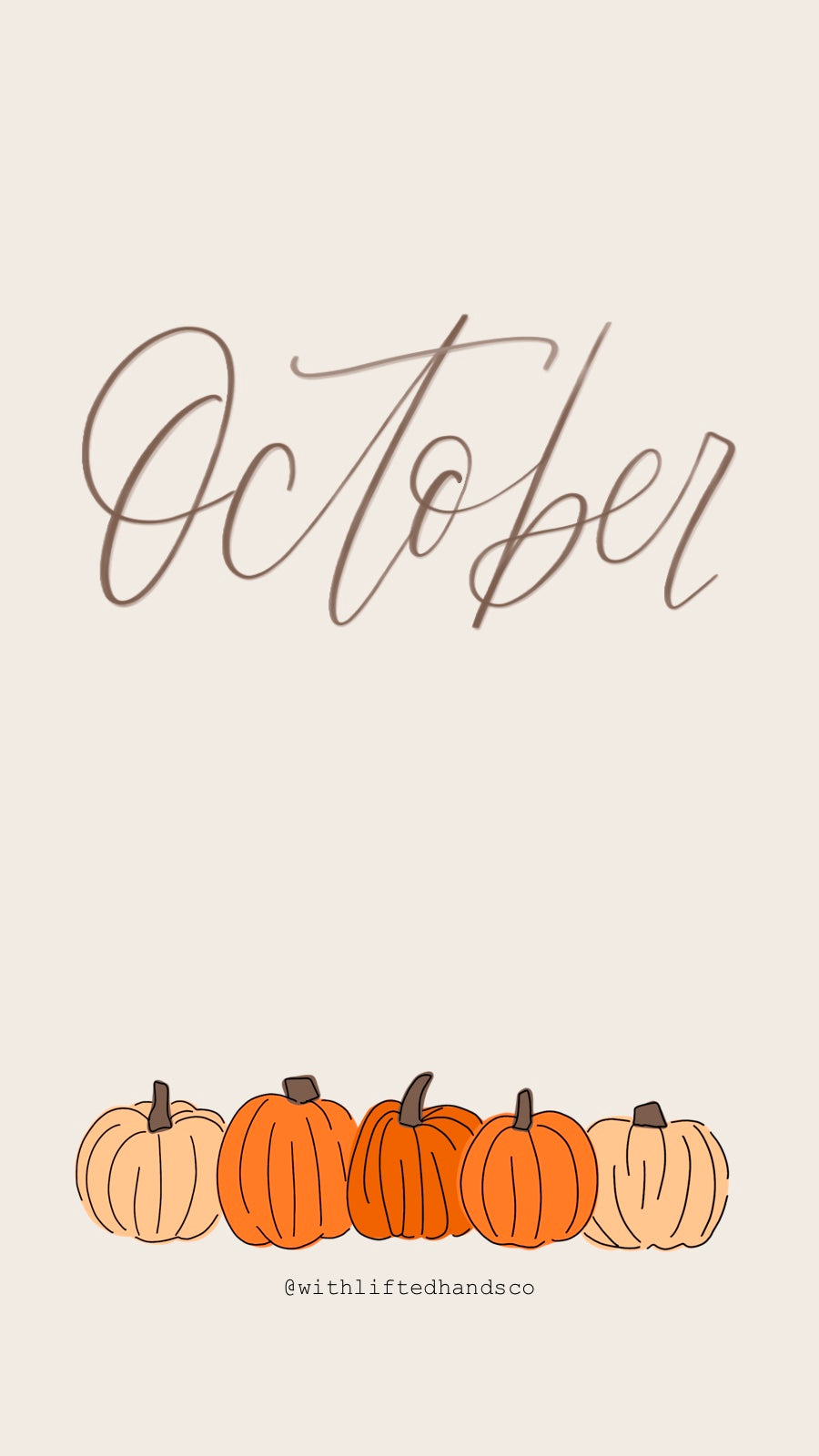 October pumpkins phone wallpaper