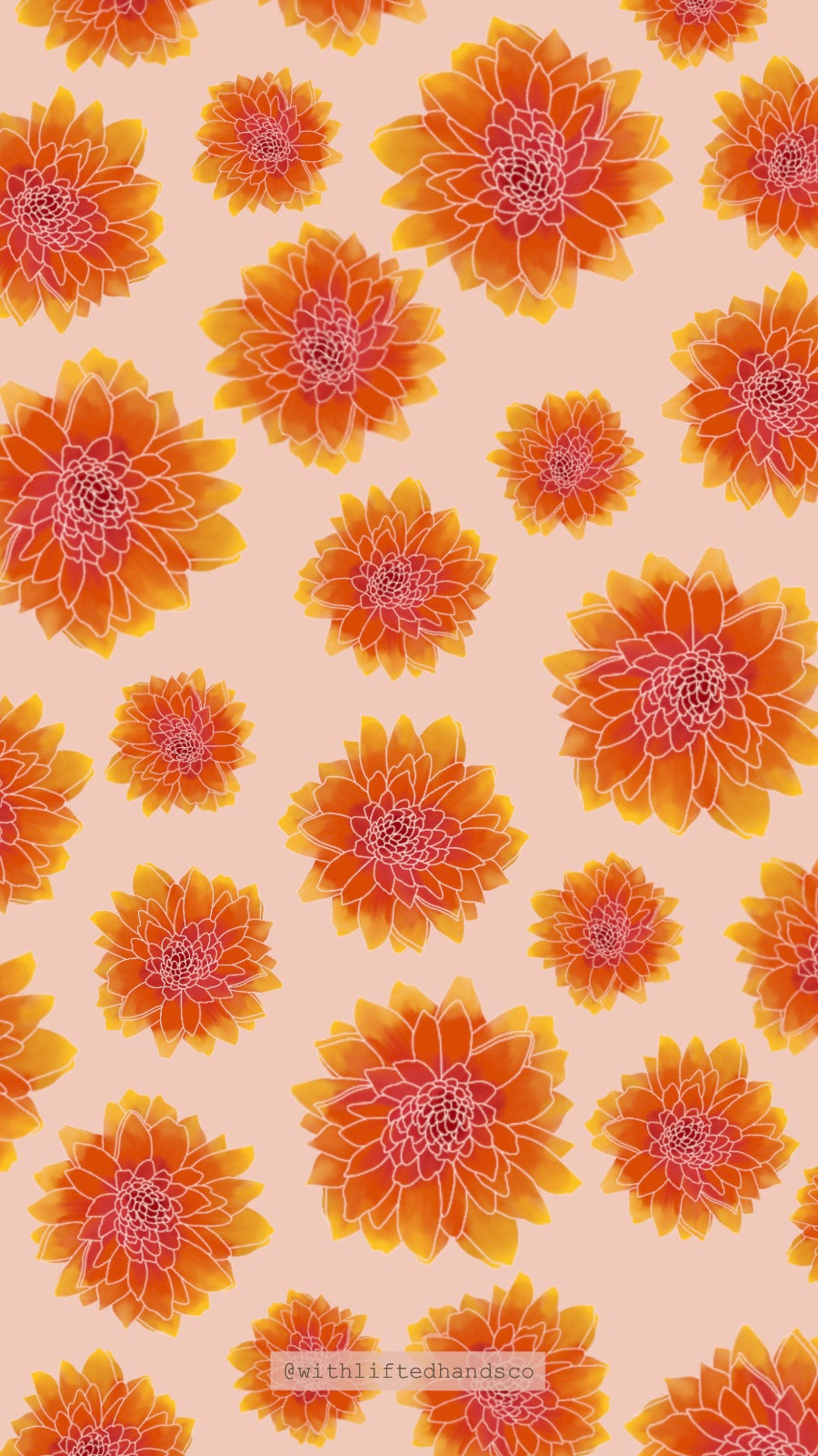 Mums floral phone lock screen design 