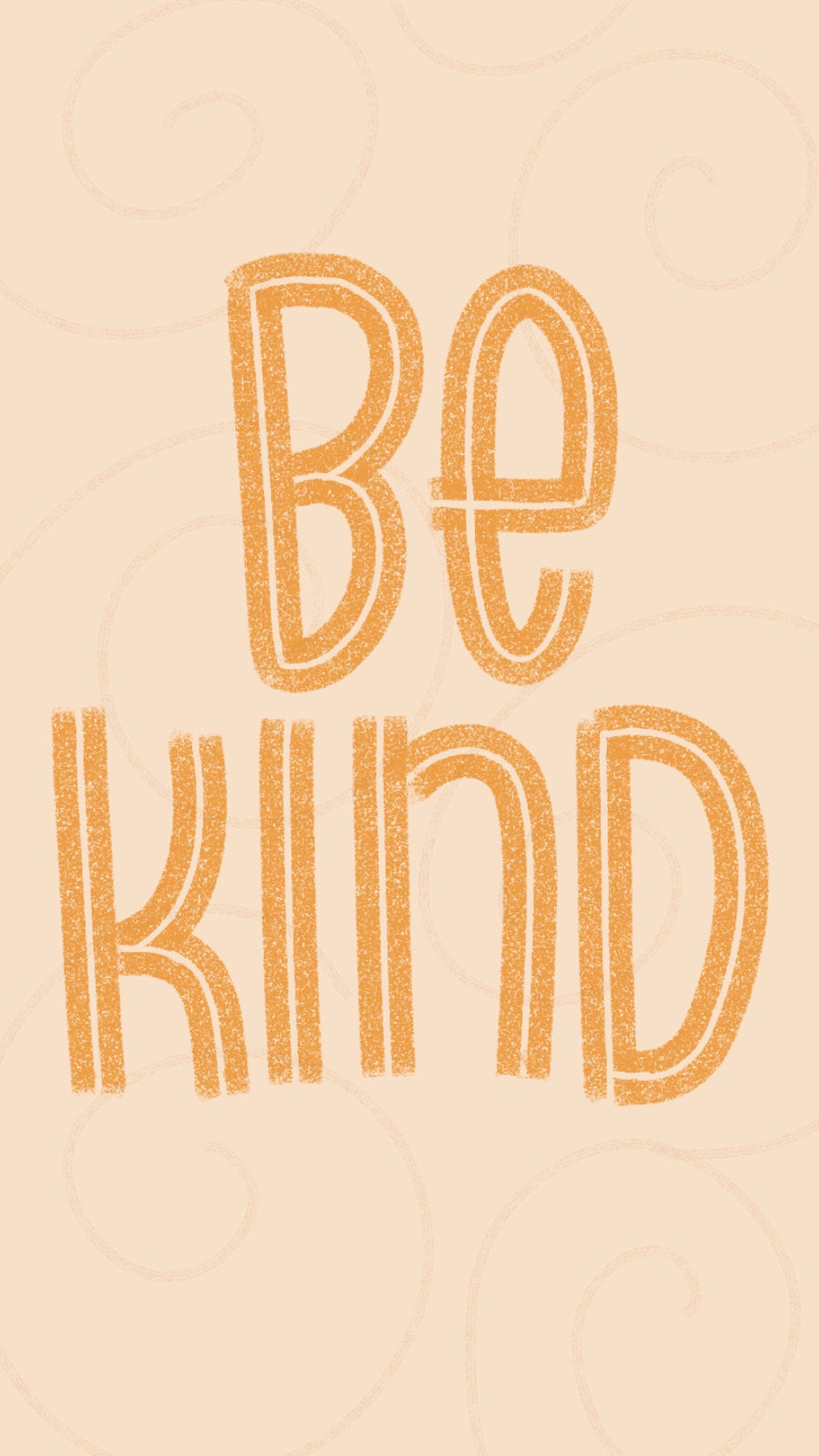 Yellow Be Kind Design for Phone Wallpaper