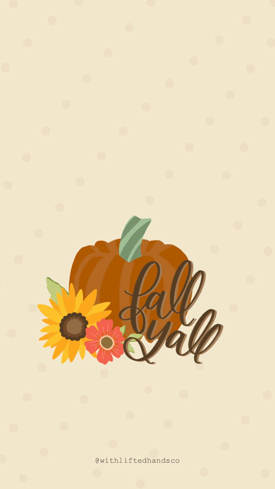 Fall Yall Pumpkin Design Wallpaper