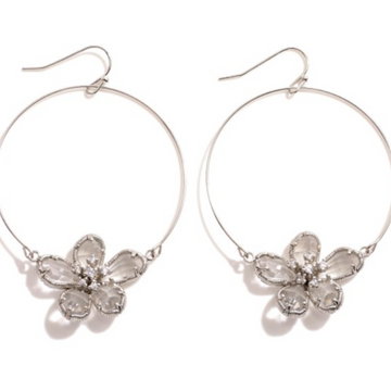Stop and Smell the Flowers Earrings in Silver
