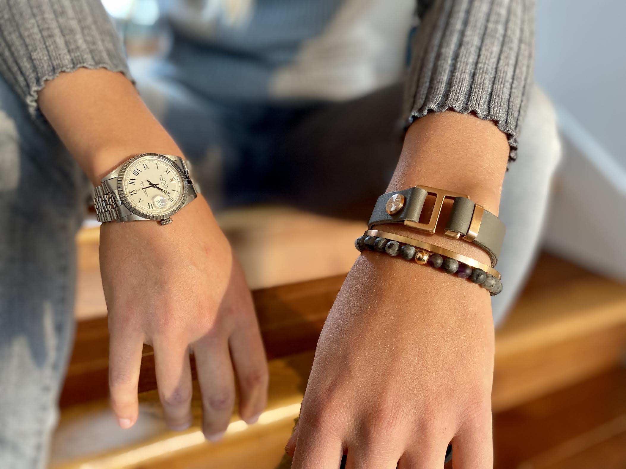 Silver-finished Steel Cuff Bracelet