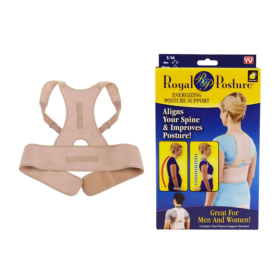 Cream Cotton & Polyester Royal Posture Support Belt