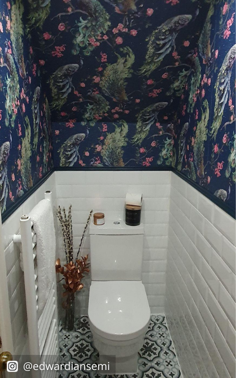 Papier peint sur les murs des toilettes inspirations - Marie Claire