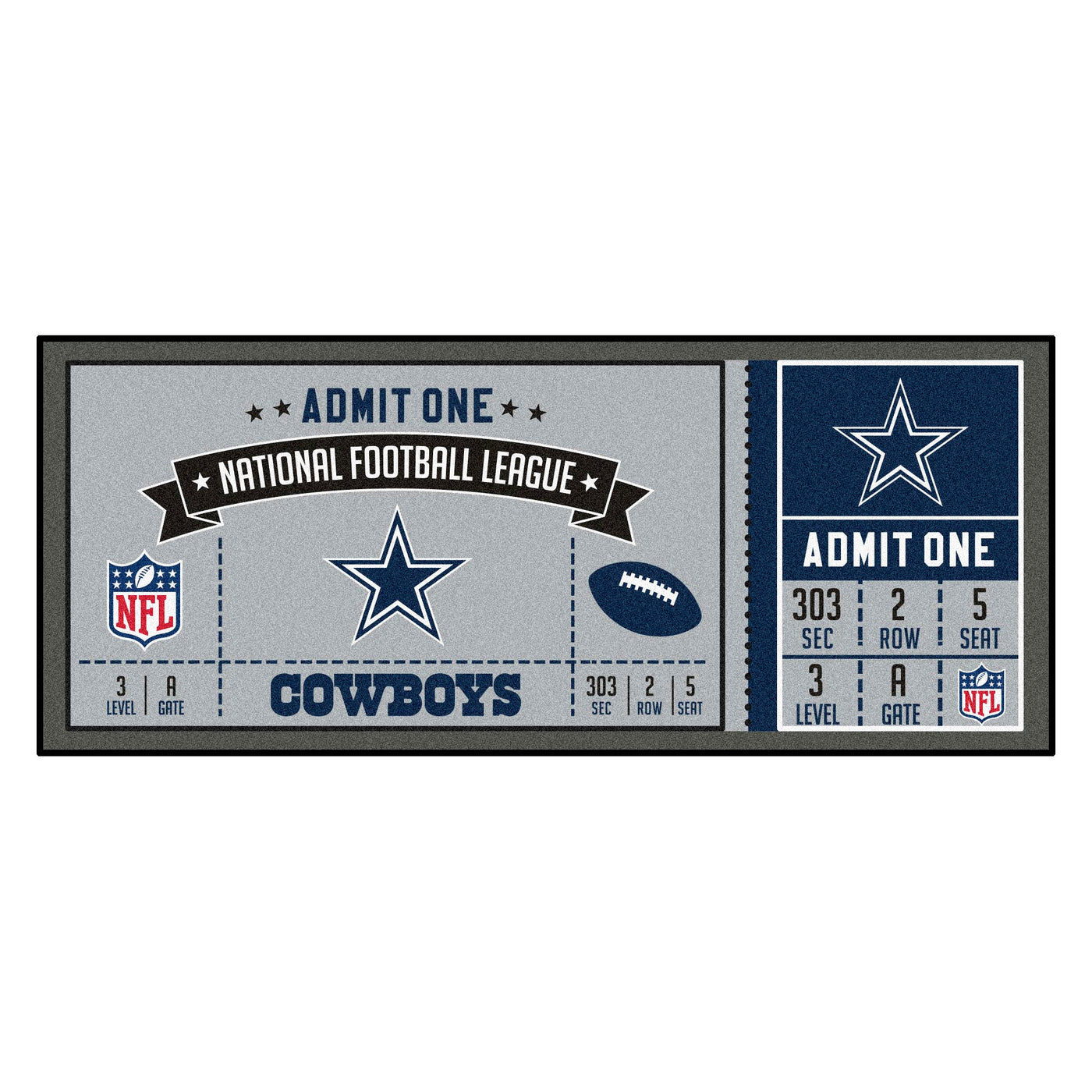 Dallas Cowboys Ticket Runner 23118 — Man Cave Authority