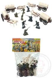 American Civil War Playset Four Wagons | poptoptoys.