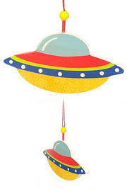 UFO Saucer Flat Ornament Glitter | poptoptoys.