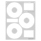 3 Up CD/DVD Label Template