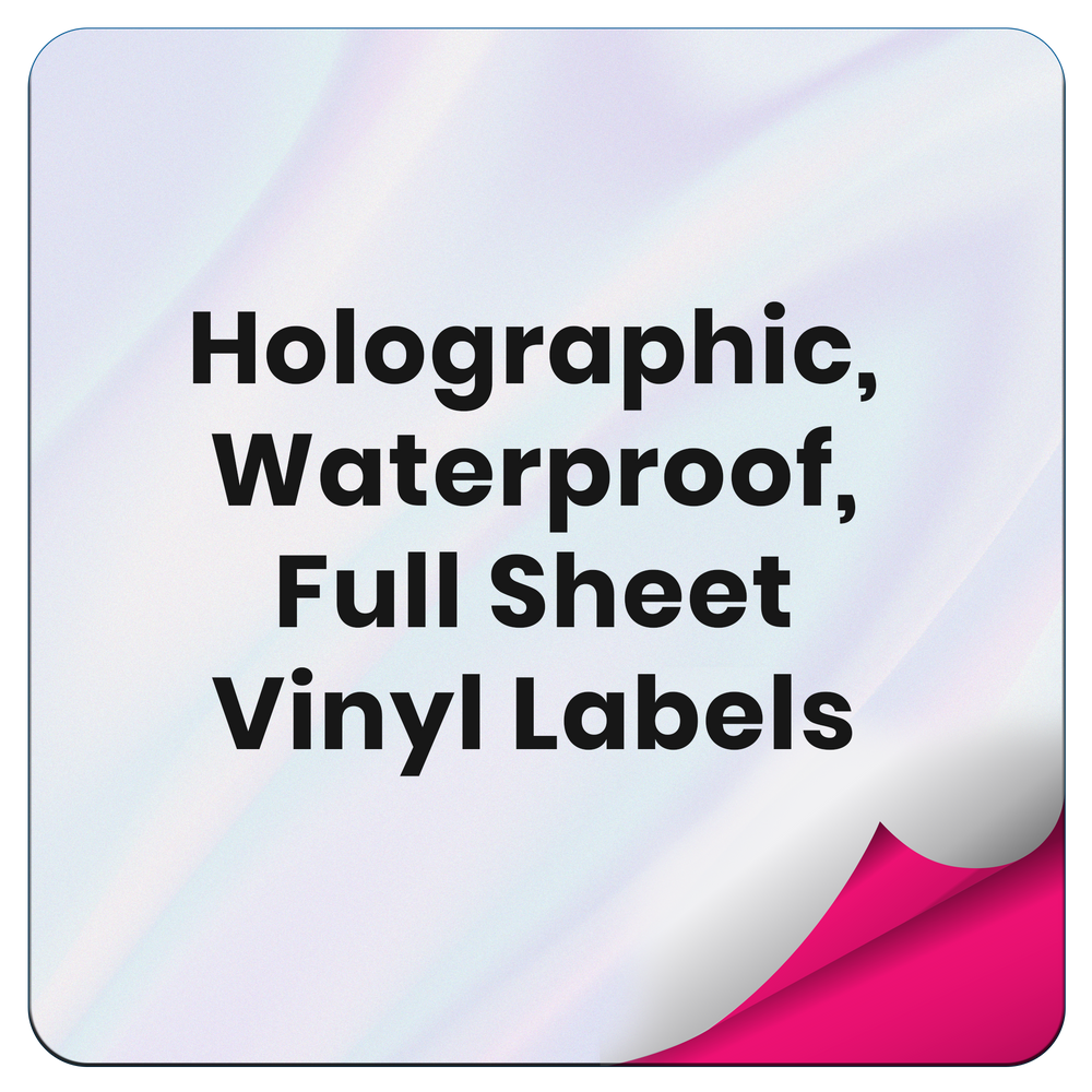 Holographic Self-Adhesive Vinyl Sticker – Waterproof – Blank Ful – Neato