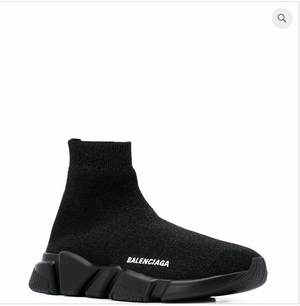 balenciaga sock runners all black