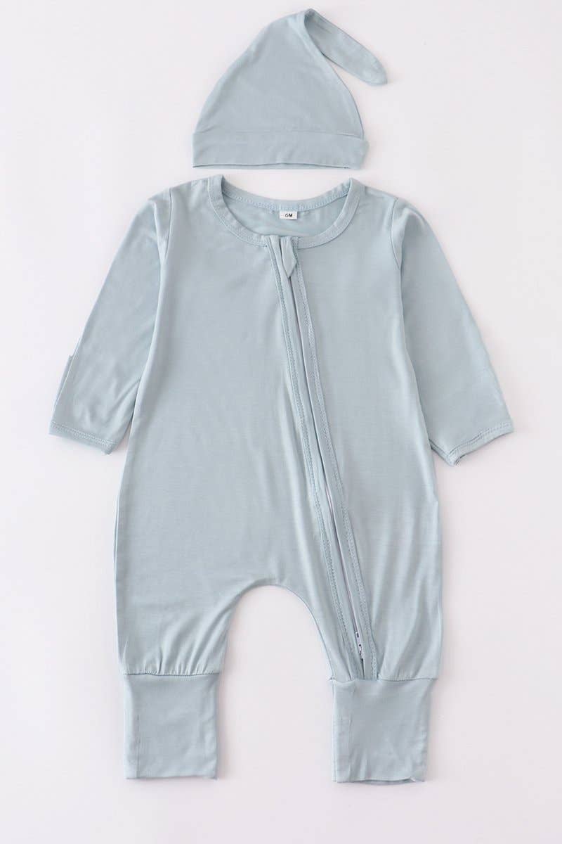 Bamboo Zipper Romper Pajamas / Bamboo Stretchy Sleeper