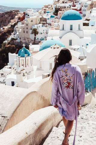 Hammam34 Santorini Girl with the Lilac kimono