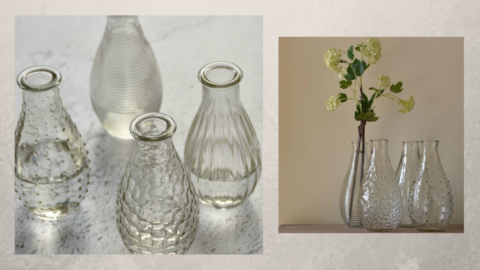 Textured Glass Vases