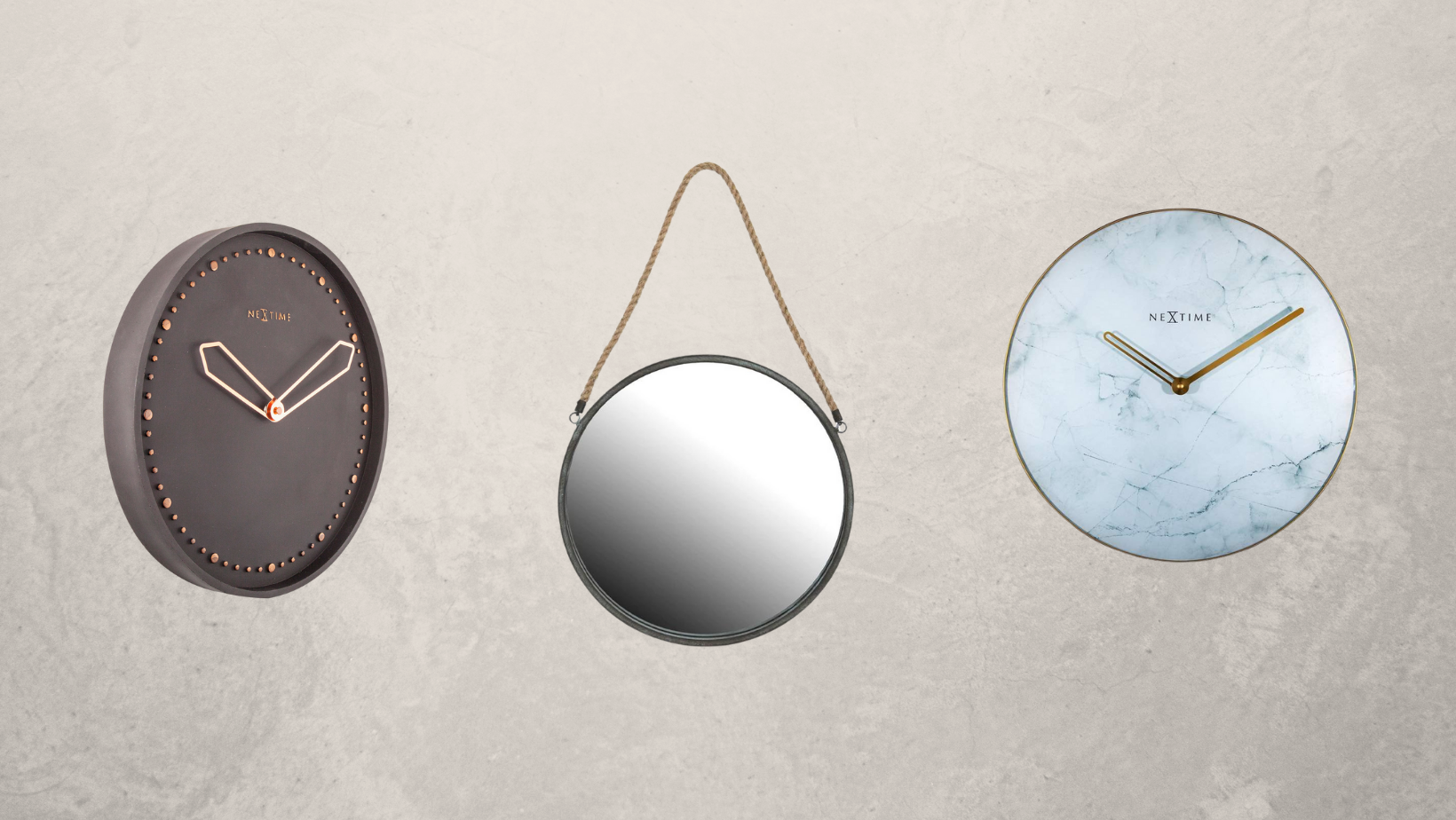 Wall Clocks and Hanging Mirror