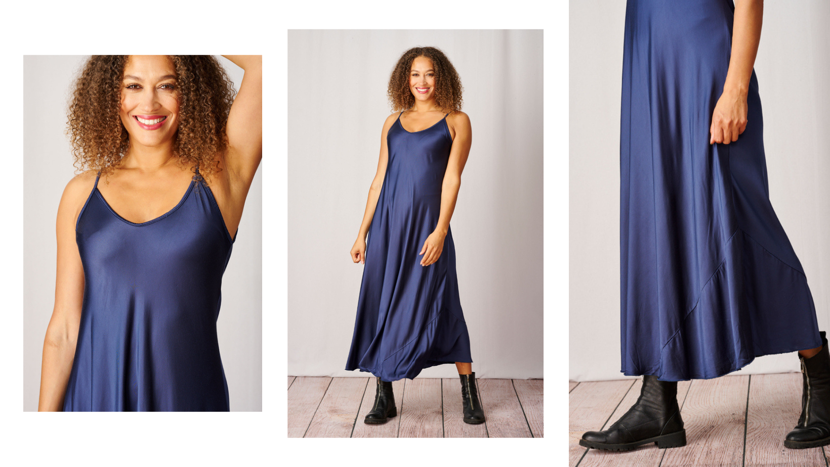 Luella Navy Slip Dress