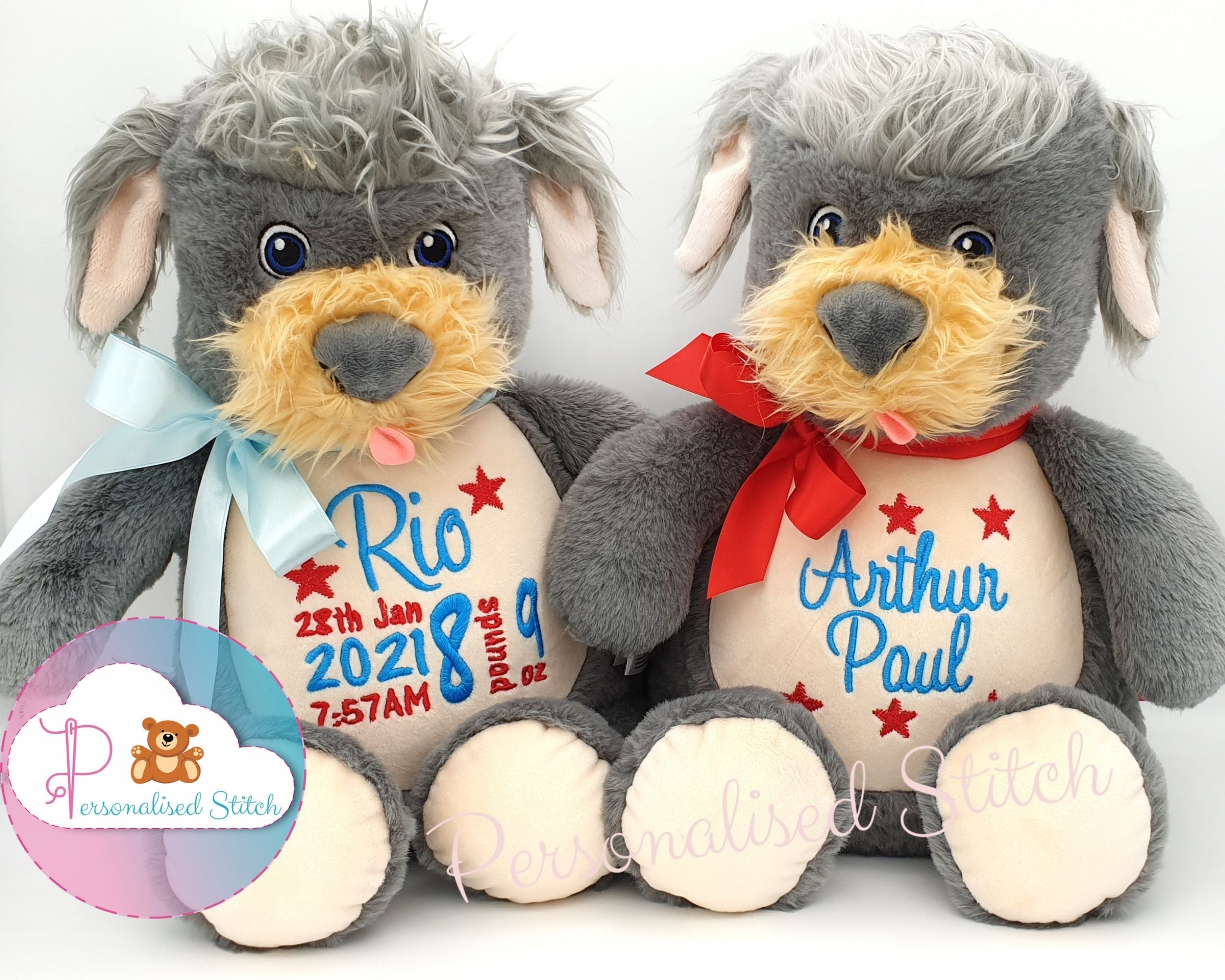 personalised plush dog