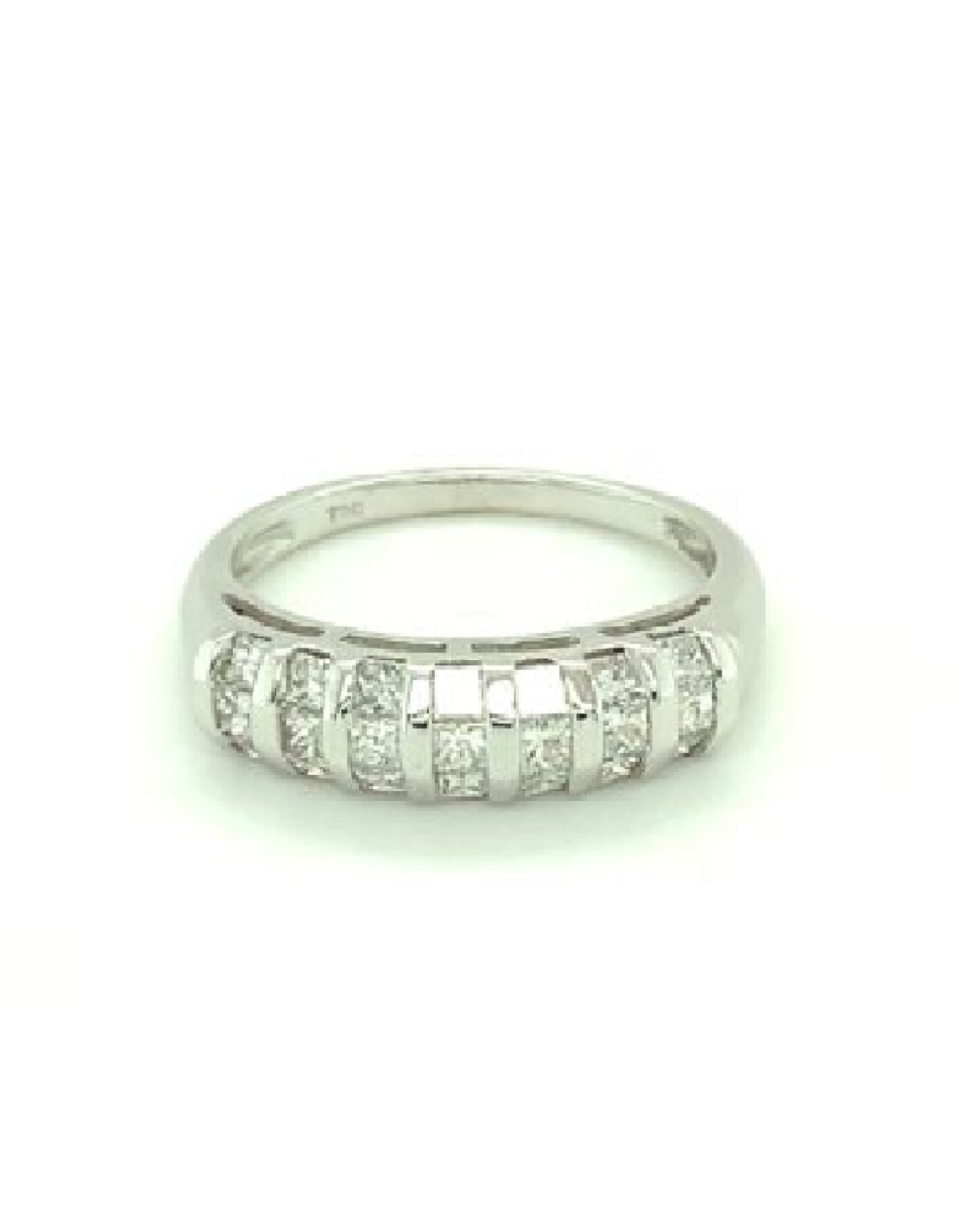 Diamonds 18 Kt White Gold Princess Cut Diamond Ring Rings